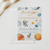 プラネタリーお祝いボーイ誕生日 サンキューカード