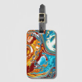 プラネタリーブリスフルートデジタルアート ラゲッジタグ (正面縦)