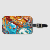 プラネタリーブリスフルートデジタルアート ラゲッジタグ (正面横)