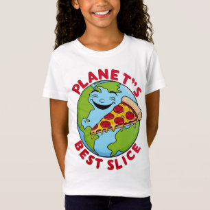 「プラネットの最高のスライス:ピザのTシャツで地球 Tシャツ