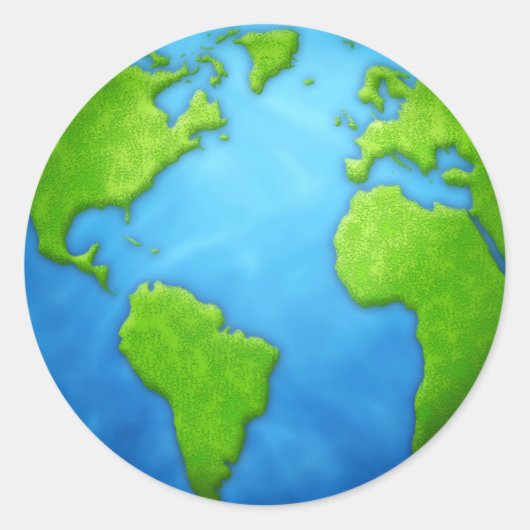 プラネットアースのステッカー ラウンドシール (正面)