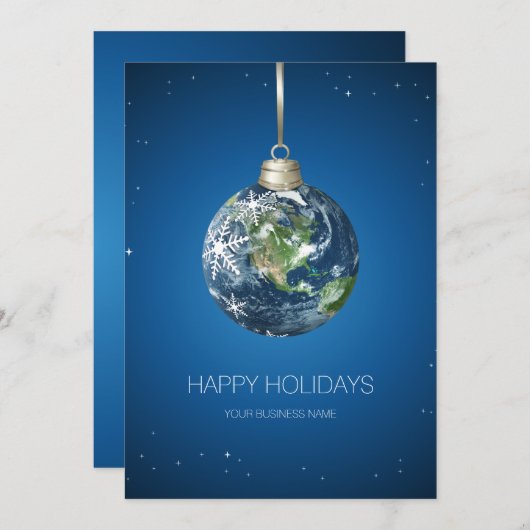 プラネットアースフォーマルホリデーズクリスマスカード シーズンカード (正面/裏面)