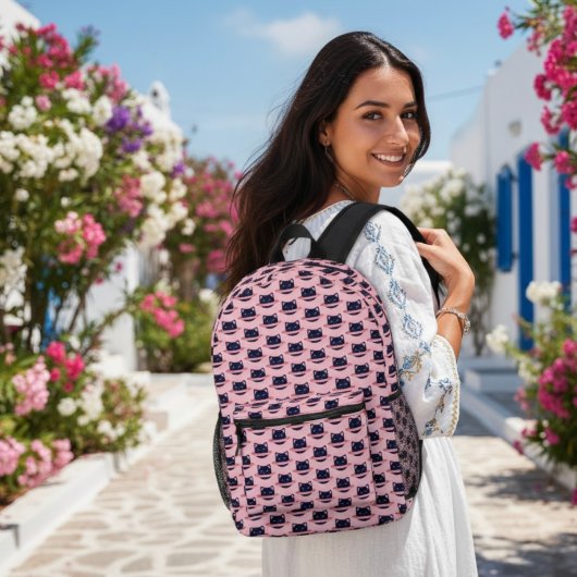 プラネットキャットプリントバックパック プリントバックパック