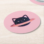 プラネットキャット ラウンドペーパーコースター (アングル)