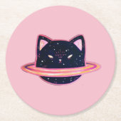 プラネットキャット ラウンドペーパーコースター (正面)