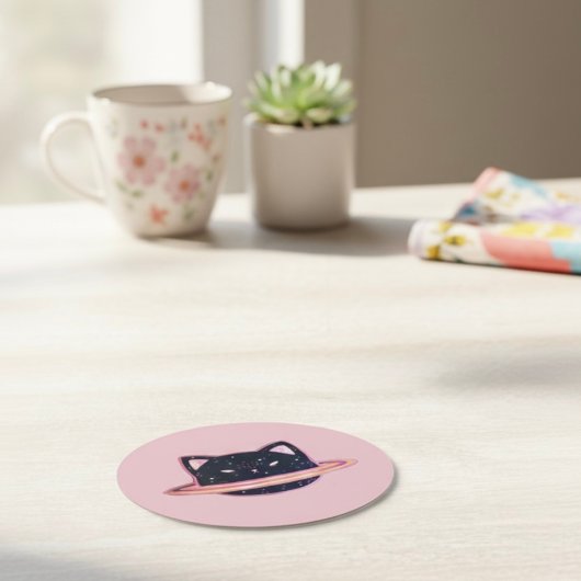 プラネットキャット ラウンドペーパーコースター