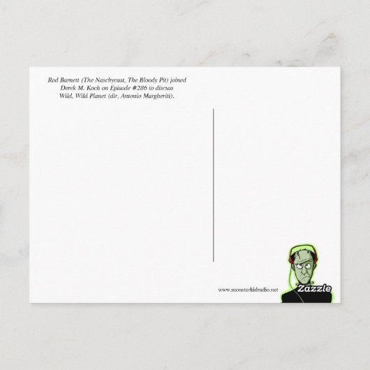 プラネットゴーワイルドハガキ ポストカード (裏面)