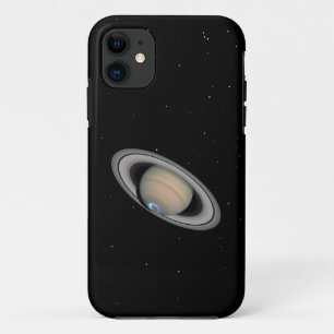 プラネットサターンオーロラとリングや輪スターリーステキ iPhone 11 ケース
