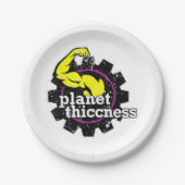 プラネットシティジム厚さおもしろいジョークトレーニング ペーパープレート (正面)