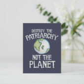 プラネットシャツではなく家父長制を破壊する ポストカード (スタンド正面)