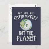 プラネットシャツではなく家父長制を破壊する ポストカード (正面/裏面)