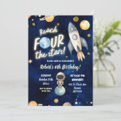 プラネットスペースボーイが星へ到達 4歳の誕生日 招待状 (スタンド正面)