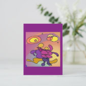 プラネットダンサー抽象芸術アートポストカード ポストカード (スタンド正面)