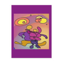 プラネットダンサー抽象芸術アートポストカード
