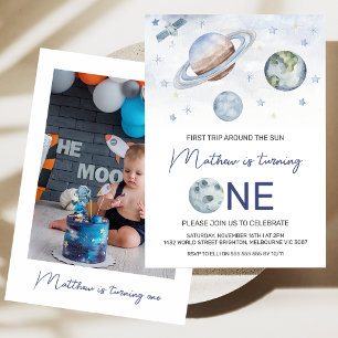 プラネットフォト第1回のまわりに太陽誕生日 招待状