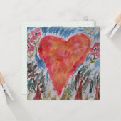 プラネットフラットカードのハート カード (正面/裏面インサイチュ)