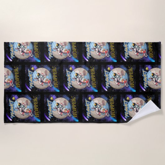 プラネットフーパー ビーチタオル (正面)