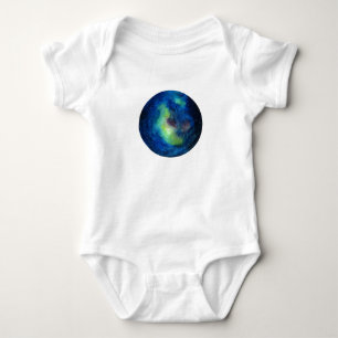 プラネットベビージャージーボディースーツ，ホワイト ベビーボディスーツ