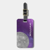 プラネットマーキュリー太陽のシステム宇宙パープル銀河系 ラゲッジタグ (正面縦)