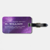 プラネットマーキュリー太陽のシステム宇宙パープル銀河系 ラゲッジタグ (裏面横)