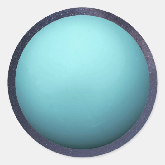 プラネット天王星クラシック丸ステッカー ラウンドシール (正面)