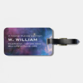 プラネット天王星太陽の系宇宙パープル銀河系 ラゲッジタグ (裏面横)