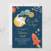 プラネット太陽の宇宙ベビーシャワー招待状 招待状 (正面)