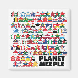 プラネット·メルプル、ブラック·文字·スクエア·マグネット マグネット