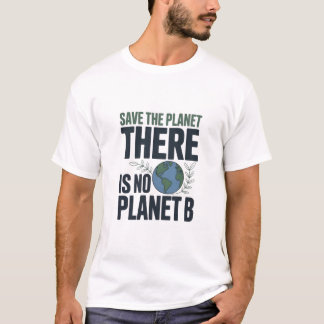 プラネットBはない 地球を守れ Tシャツ