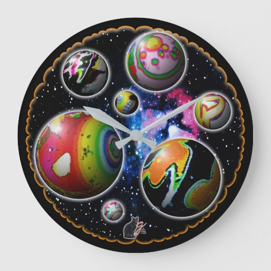 プラネトイズ時計 ラージ壁時計 (正面)