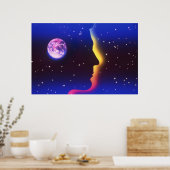 プラネ考えット地球プリント ポスター (キッチン)