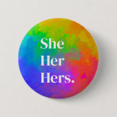 プラノメンボタ絵画ン虹 缶バッジ (正面)