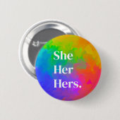 プラノメンボタ絵画ン虹 缶バッジ (正面&裏面)