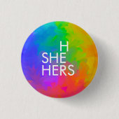 プラノメンボタ絵画ン虹 缶バッジ (正面)