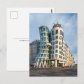 プラハからのはがき：ザ・踊り・ハウス ポストカード (正面/裏面)