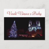 プラハからのメリークリスマス シーズンポストカード (正面)