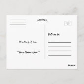 プラハからの挨拶！ポストカード ポストカード (裏面)