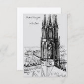 プラハからフリーハンドスケッチを愛でInc サンキューカード (正面/裏面)