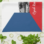 プラハとチェコの国旗-歴史的なチェキア/スポーツ キッチンタオル (折り畳み)