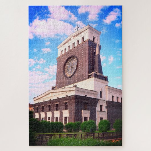 プラハと最も多くの教会のハート/チェコ ジグソーパズル (縦)