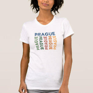 プラハのかわいいカラフル Tシャツ