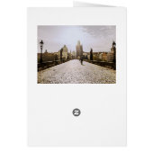 プラハのカール橋の日の出の絵 (裏面)