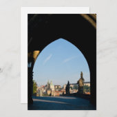 プラハのカール橋の景観 招待状 (正面/裏面)