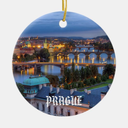 プラハのクリスマスオーナメント セラミックオーナメント (正面)