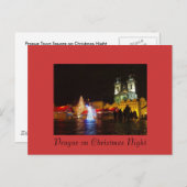 プラハのクリスマスナイトのはがき シーズンポストカード (正面/裏面)