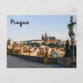 プラハのシャルル橋からの城の眺め ポストカード (正面)