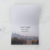 プラハのスワンとチャールズの橋 カード (内部)