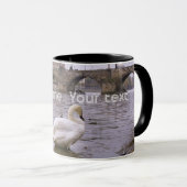 プラハのスワンとチャールズの橋 マグカップ (正面右)