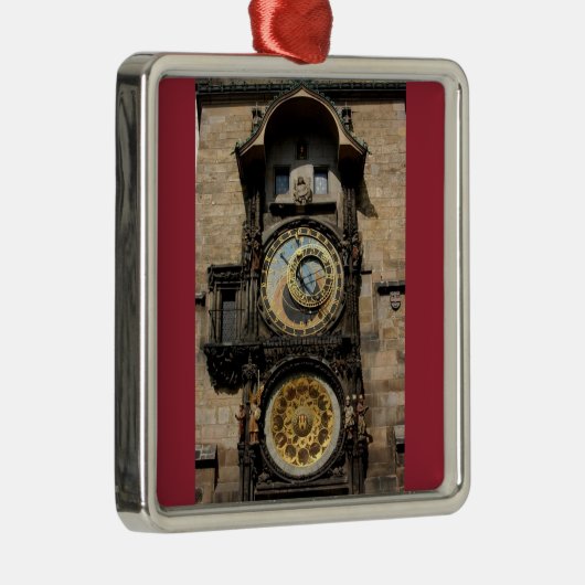 プラハのチェコスロバキア共和国の時計 メタルオーナメント (右)