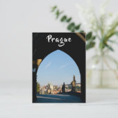 プラハのチャールズ橋の眺め ポストカード (スタンド正面)